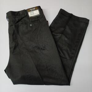 Savane Dress Pants Men's Size 44x30 Straight Pleated Black